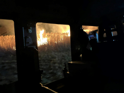 Magyarkeszi - nádas égett