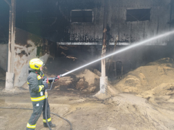 Földespuszta - darált termény égett