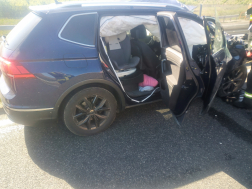 M6 autópálya - kamion autó ütközött