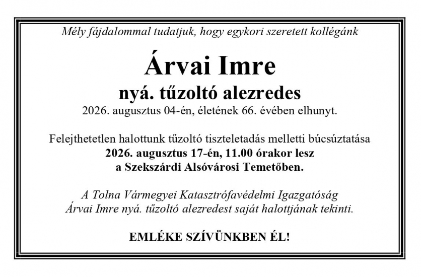 Gyászejelentés